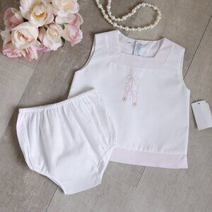 Feltman Brothers Ballet Slipper Diaper Set Newborn Baby Shower Gift NWT